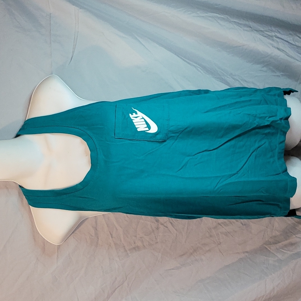 Nike Teal Blue Signal Racerback Athletic Tank Top Sz M